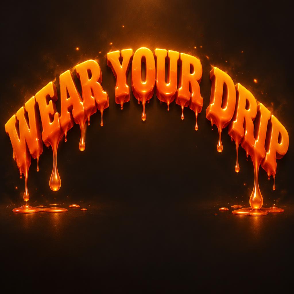 "WEAR YOUR DRIP" — Drip Font Melting | AI Text Effect Generator