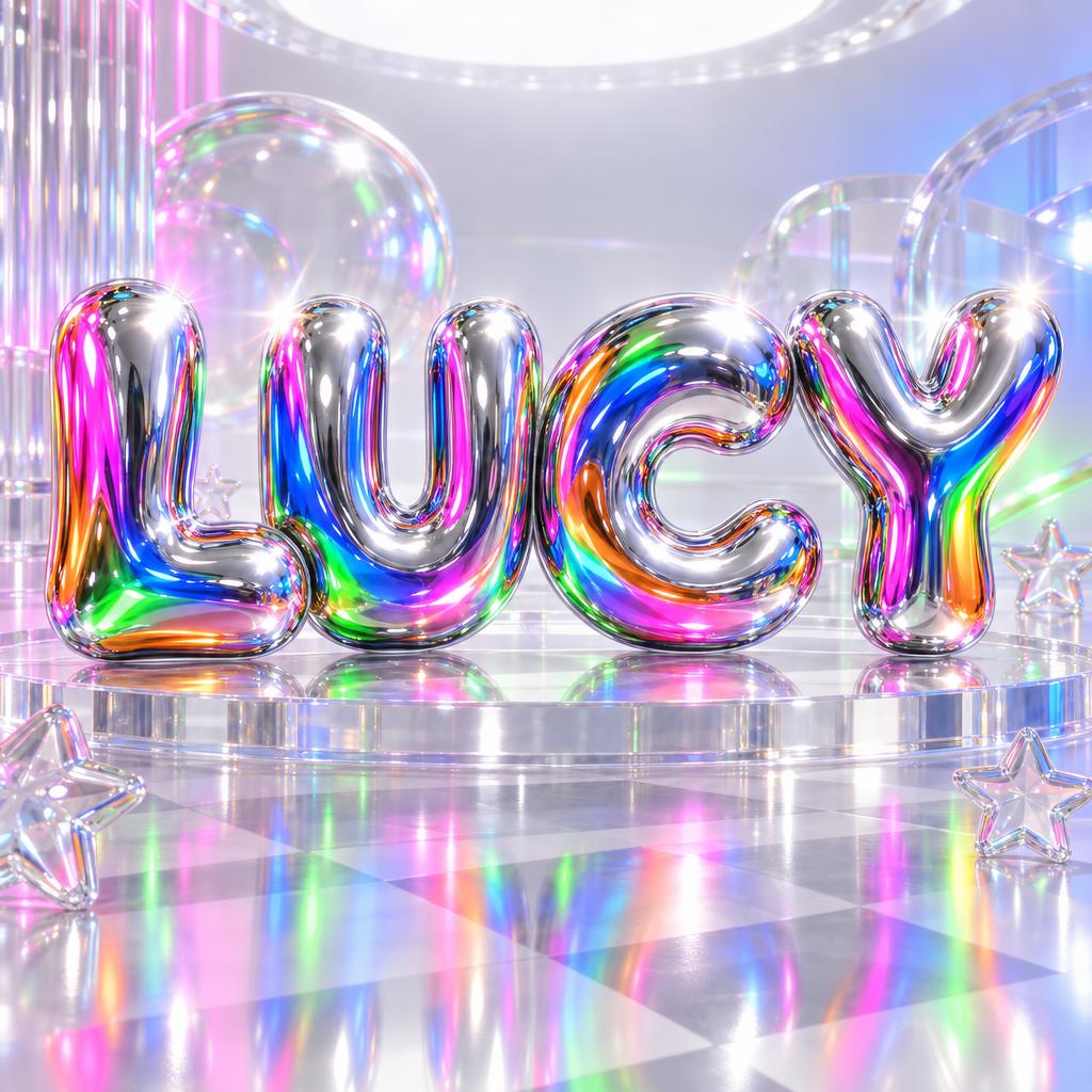 "LUCY" — Y2k Chrome | AI Text Effect Generator