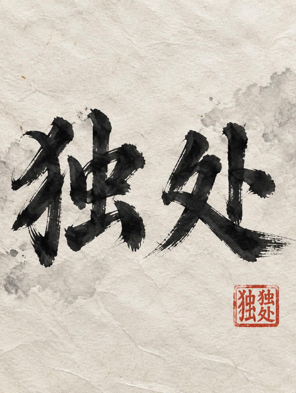 "独处" — Brush Chinese Ink | AI Text Effect Generator