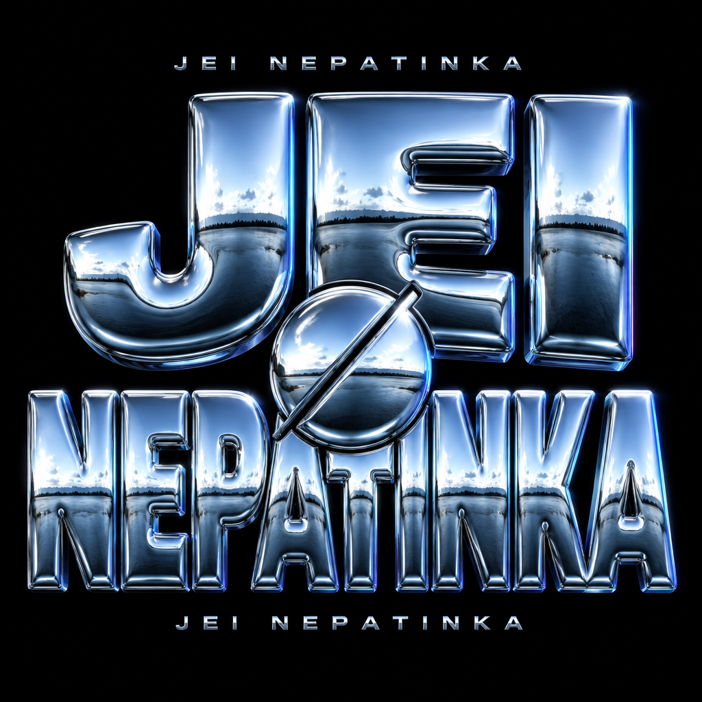 "Jei nepatinka" — Chrome Metal 3d | AI Text Effect Generator