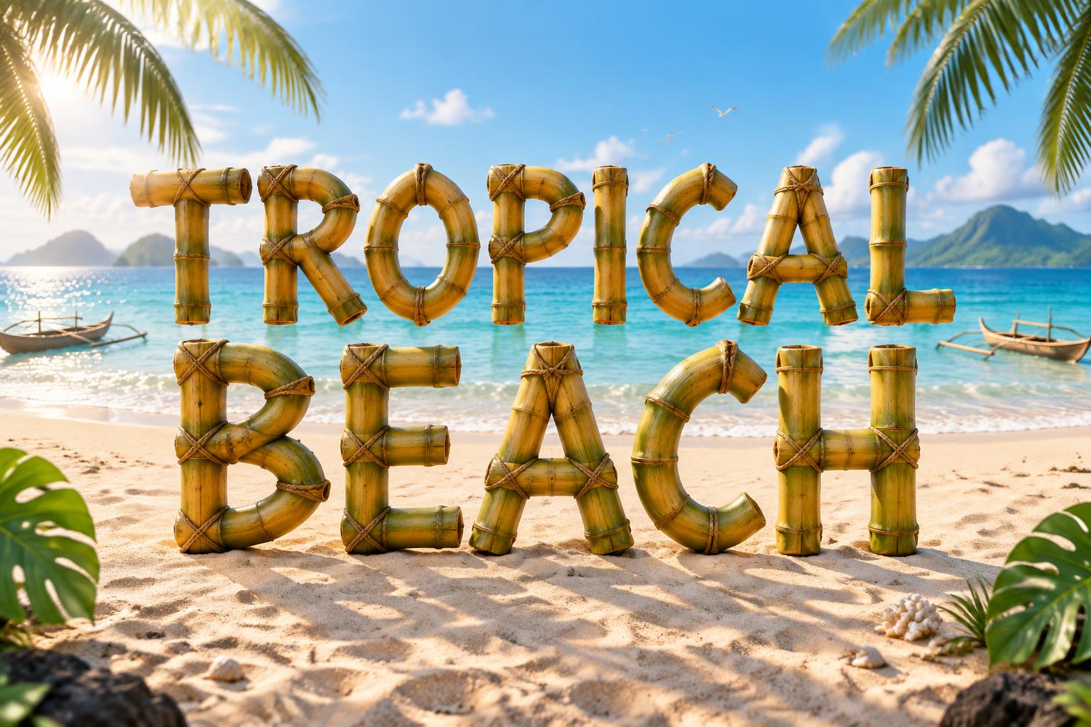 "TROPICAL BEACH" —  | AI Text Effect Generator