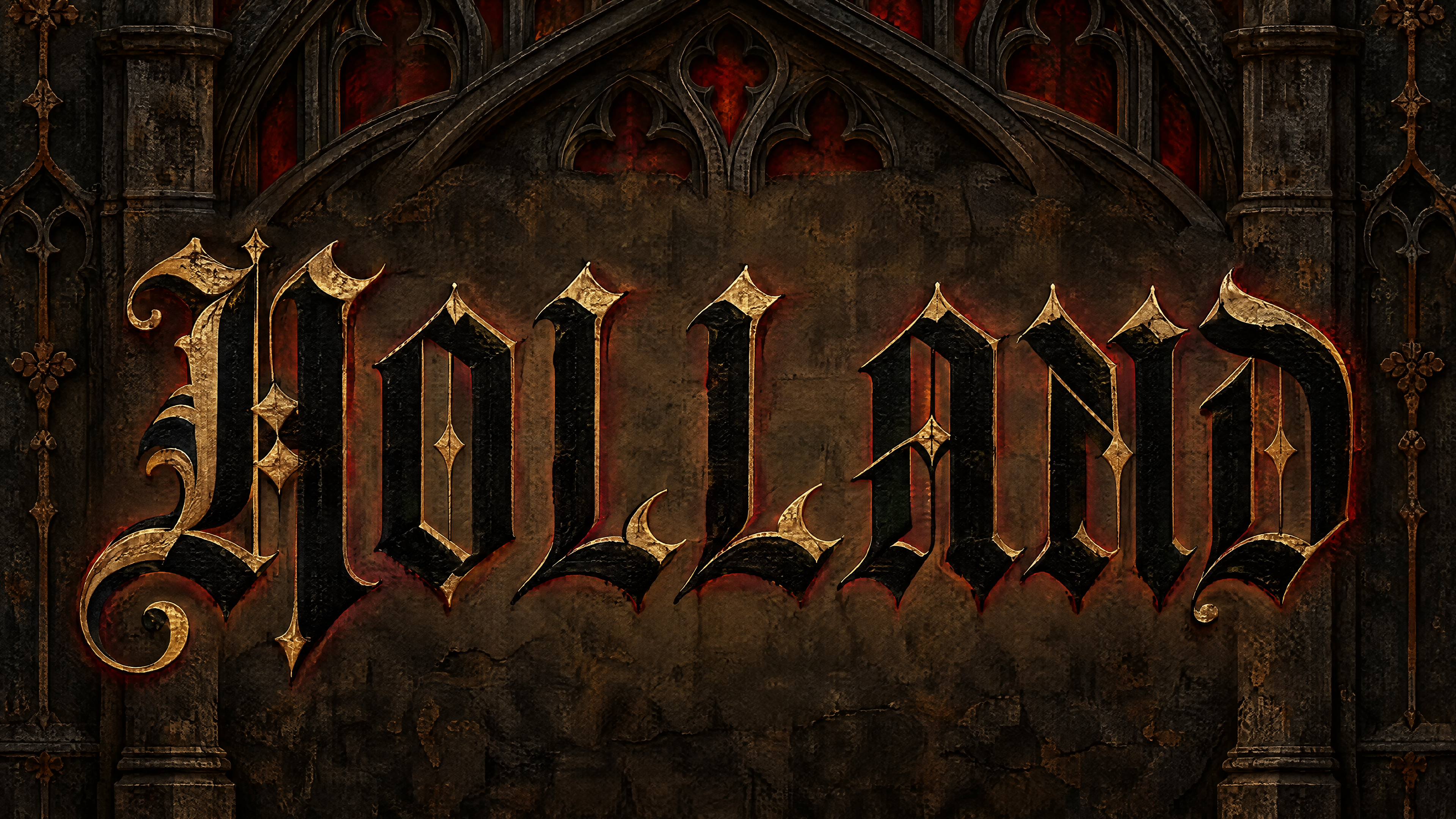"HOLLAND" — Gothic Font | AI Text Effect Generator