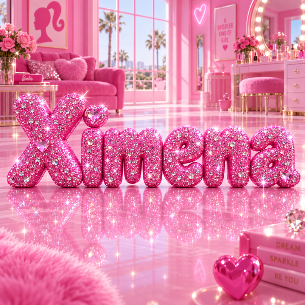 "Ximena" — Barbie | AI Text Effect Generator
