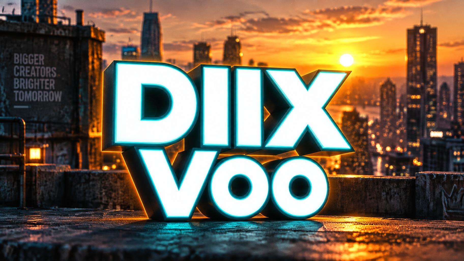 "DIIX Voo" — Cinematic Youtube Creator | AI Text Effect Generator