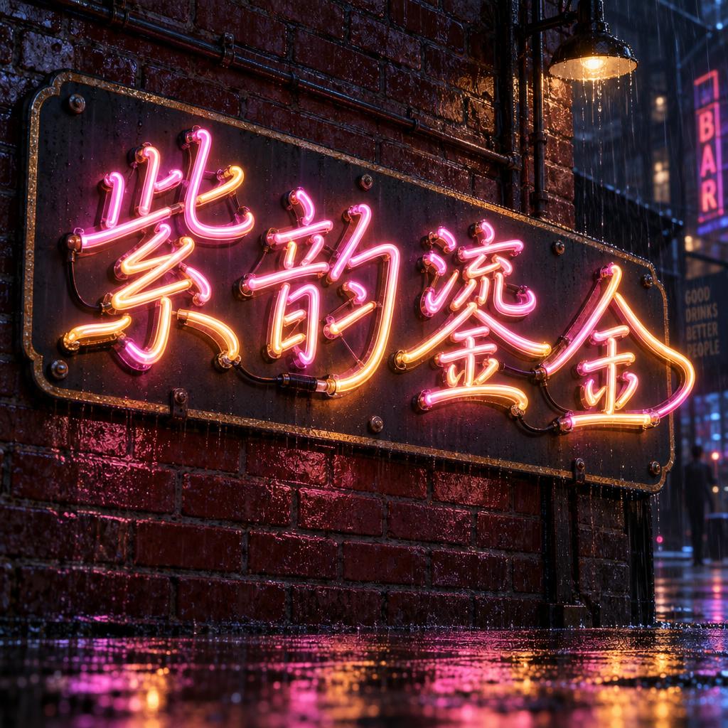 "紫韵鎏金" — Neon Sign | AI Text Effect Generator