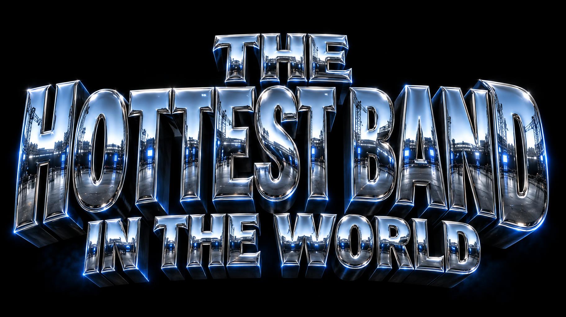 "THE HOTTEST BAND IN THE WORLD" — Chrome Metal 3d | AI Text Effect Generator