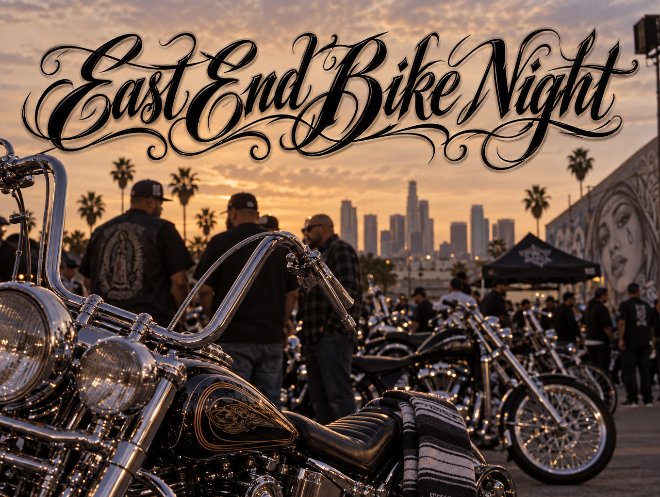"East End Bike Night" — Chicano | AI Text Effect Generator