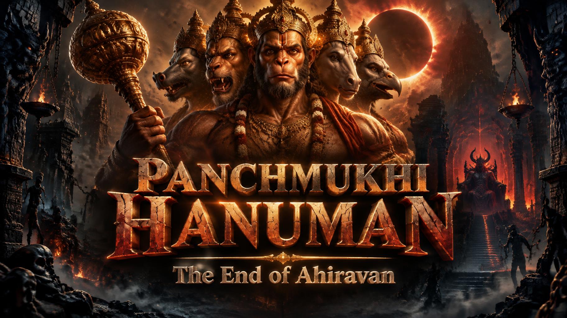 ""PANCHMUKHI HANUMAN" The End of Ahiravan" — Cinematic | AI Text Effect Generator