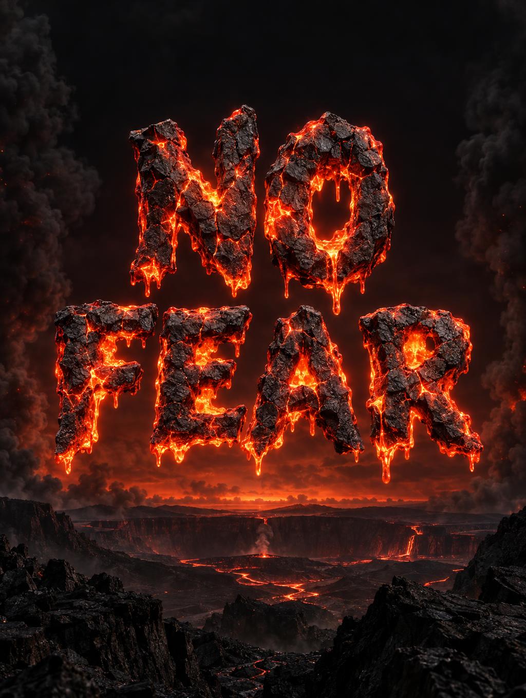 "NO FEAR" —  | AI Text Effect Generator