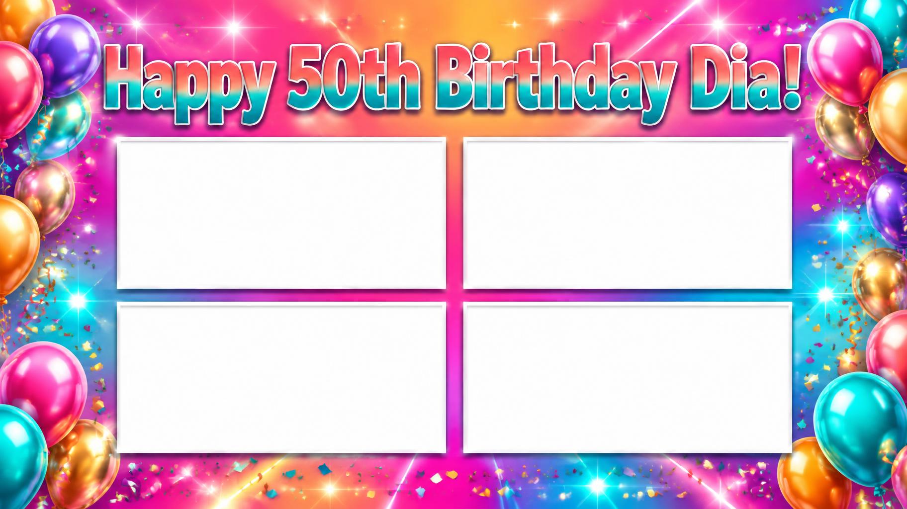"Happy 50th Birthday Dia!" — Birthday | AI Text Effect Generator