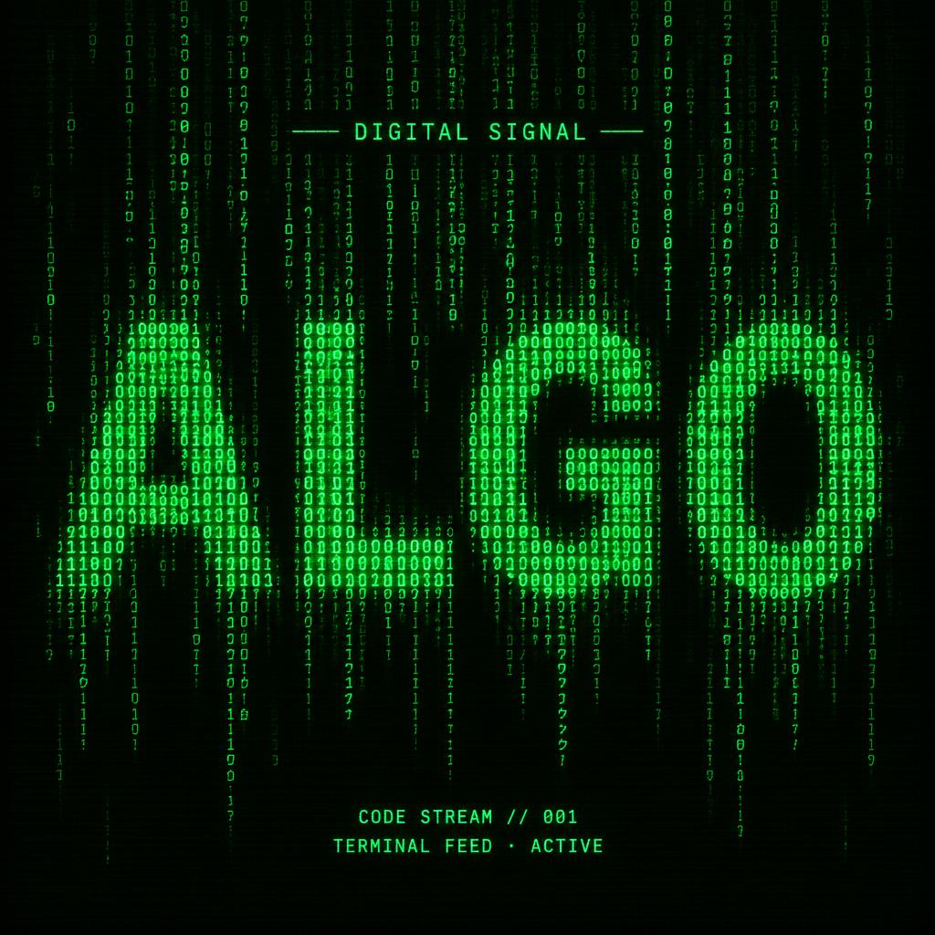 "ALGO
DIGITAL SIGNAL
CODE STREAM // 001
TERMINAL FEED · ACTIVE" — Cyberpunk Data Stream | AI Text Effect Generator