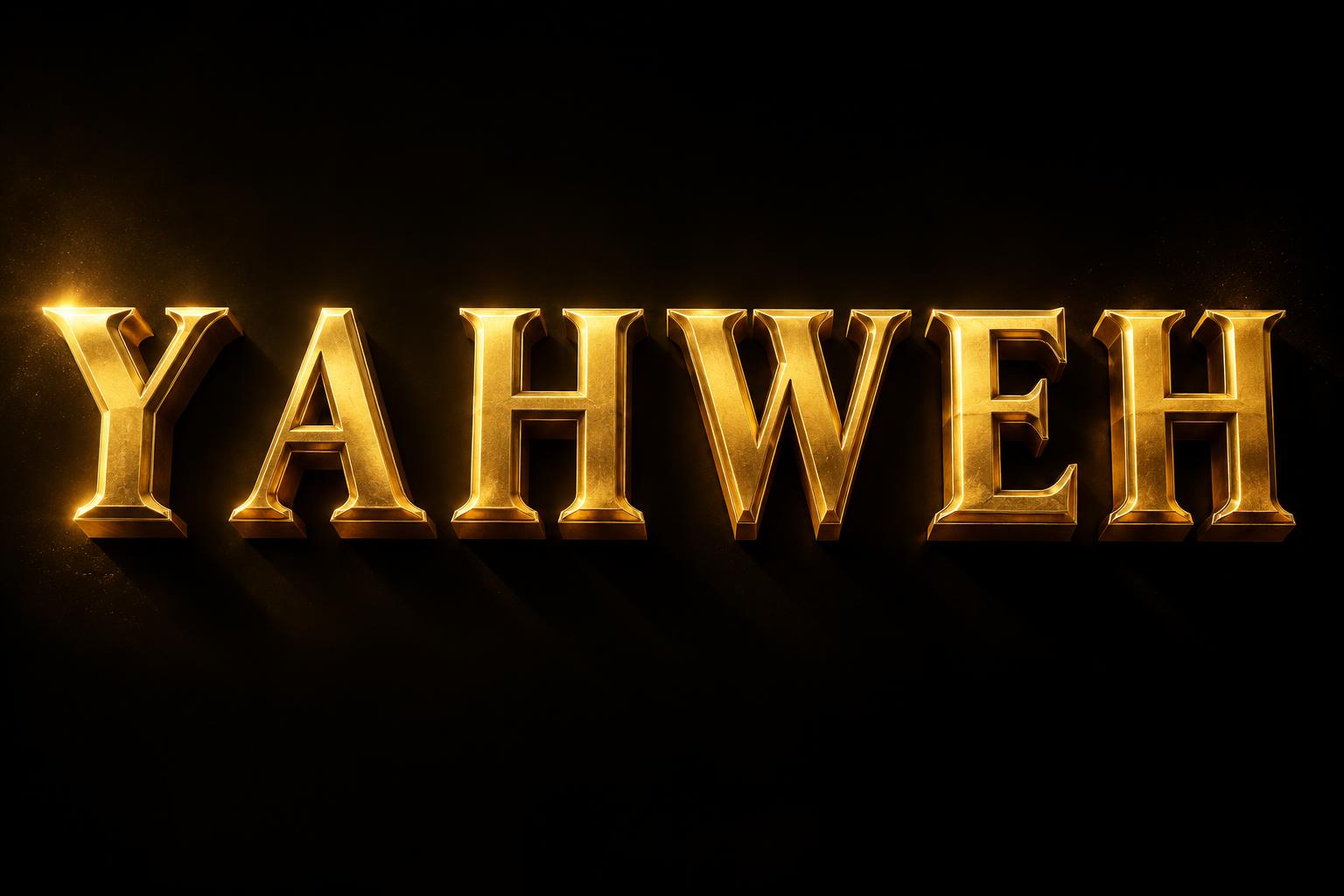 "Y A H W E H" — 3d Bold Gold | AI Text Effect Generator
