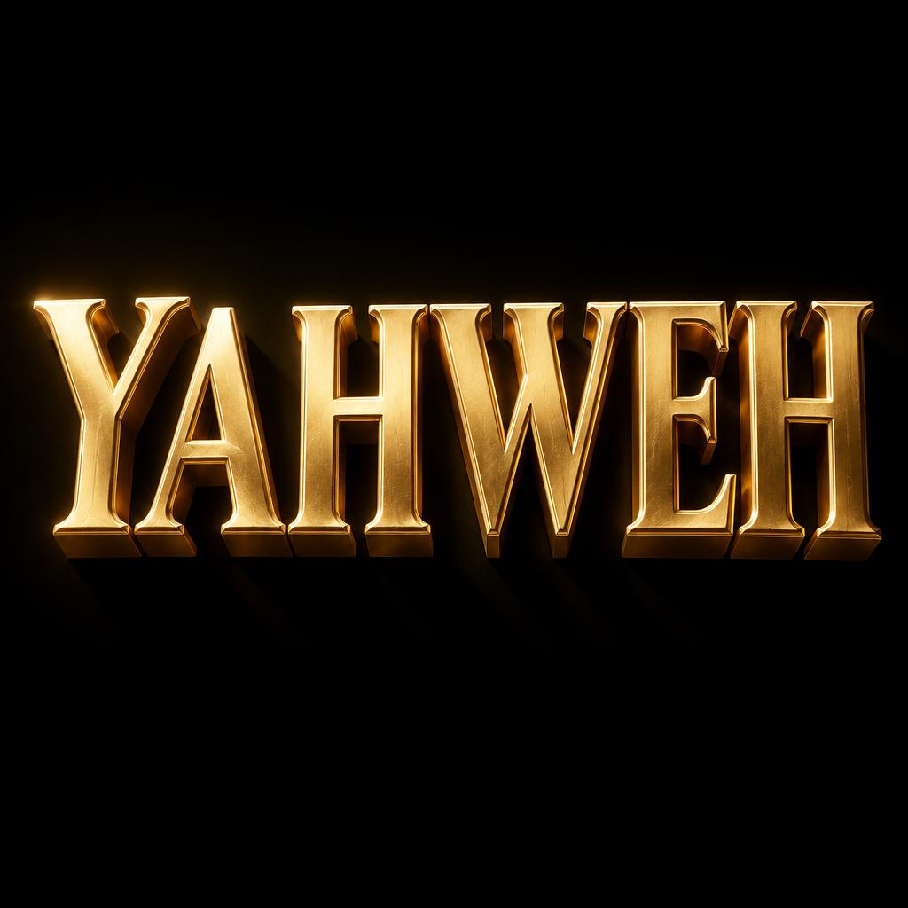 "YAHWEH" — 3d Bold Gold | AI Text Effect Generator