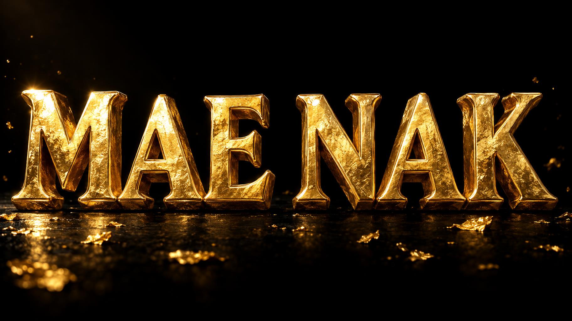 "MAE NAK

" — Luxury Gold | AI Text Effect Generator