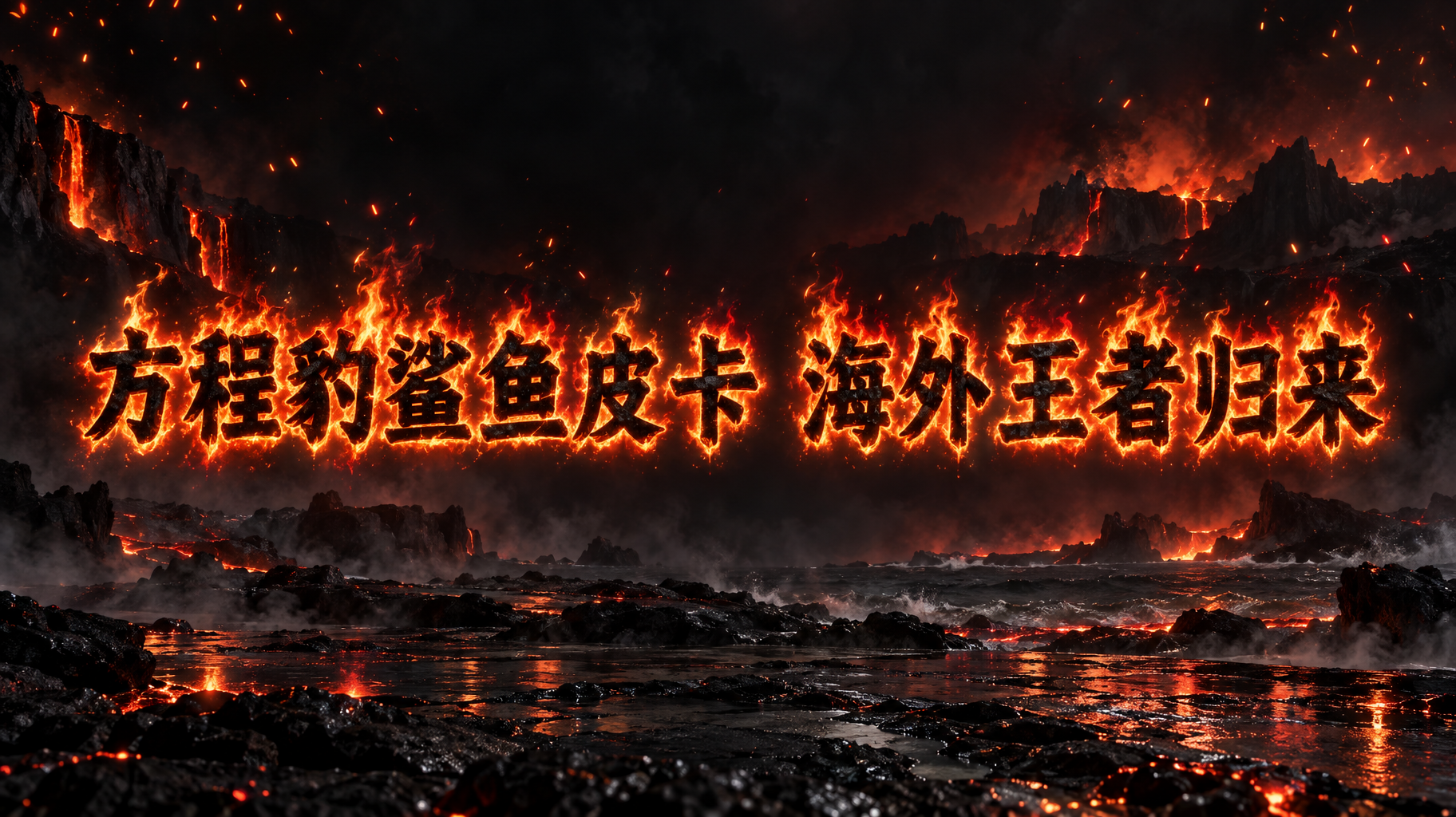 "⽅程豹鲨⻥⽪卡 海外王者归来" —  | AI Text Effect Generator