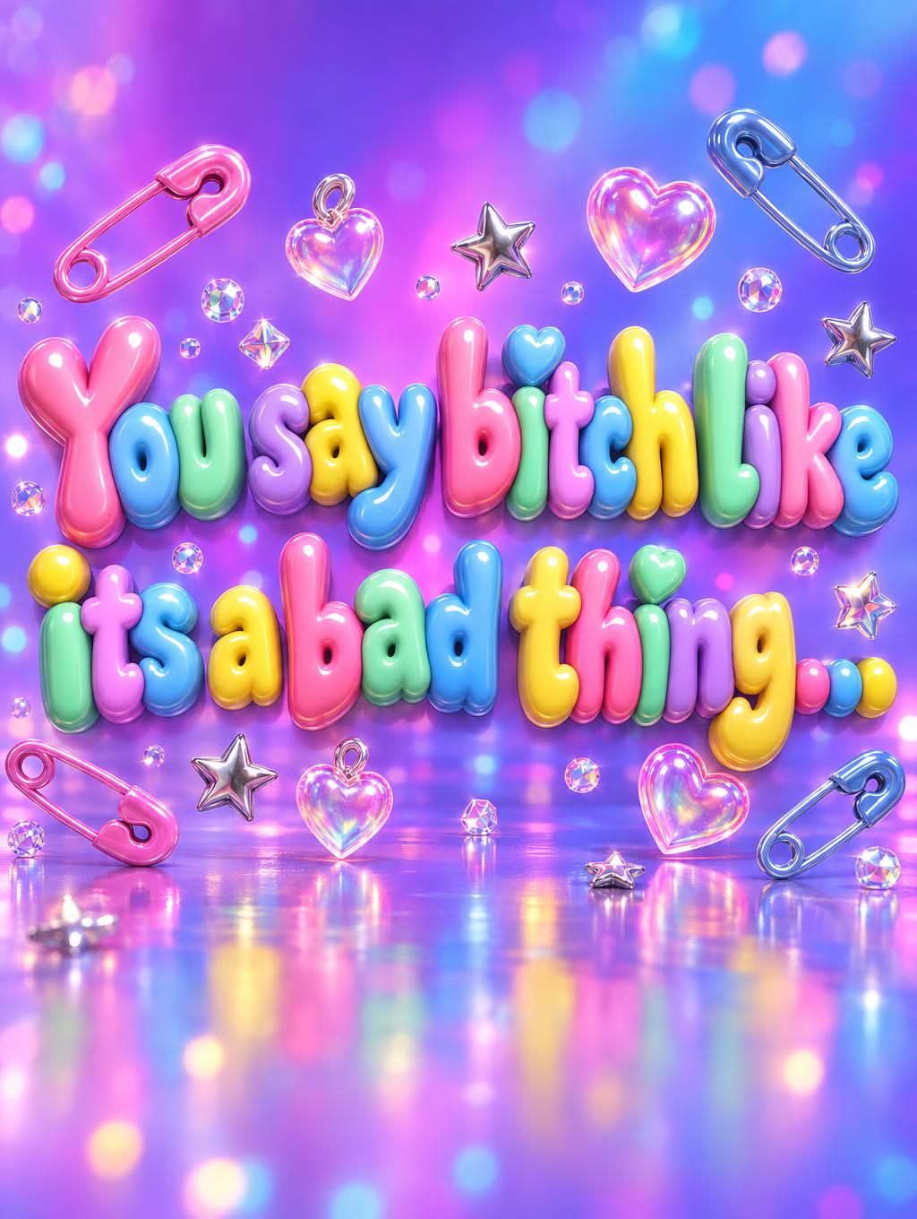 "You say bitch like
its a bad thing..." — 3d Bold Inflated | AI Text Effect Generator