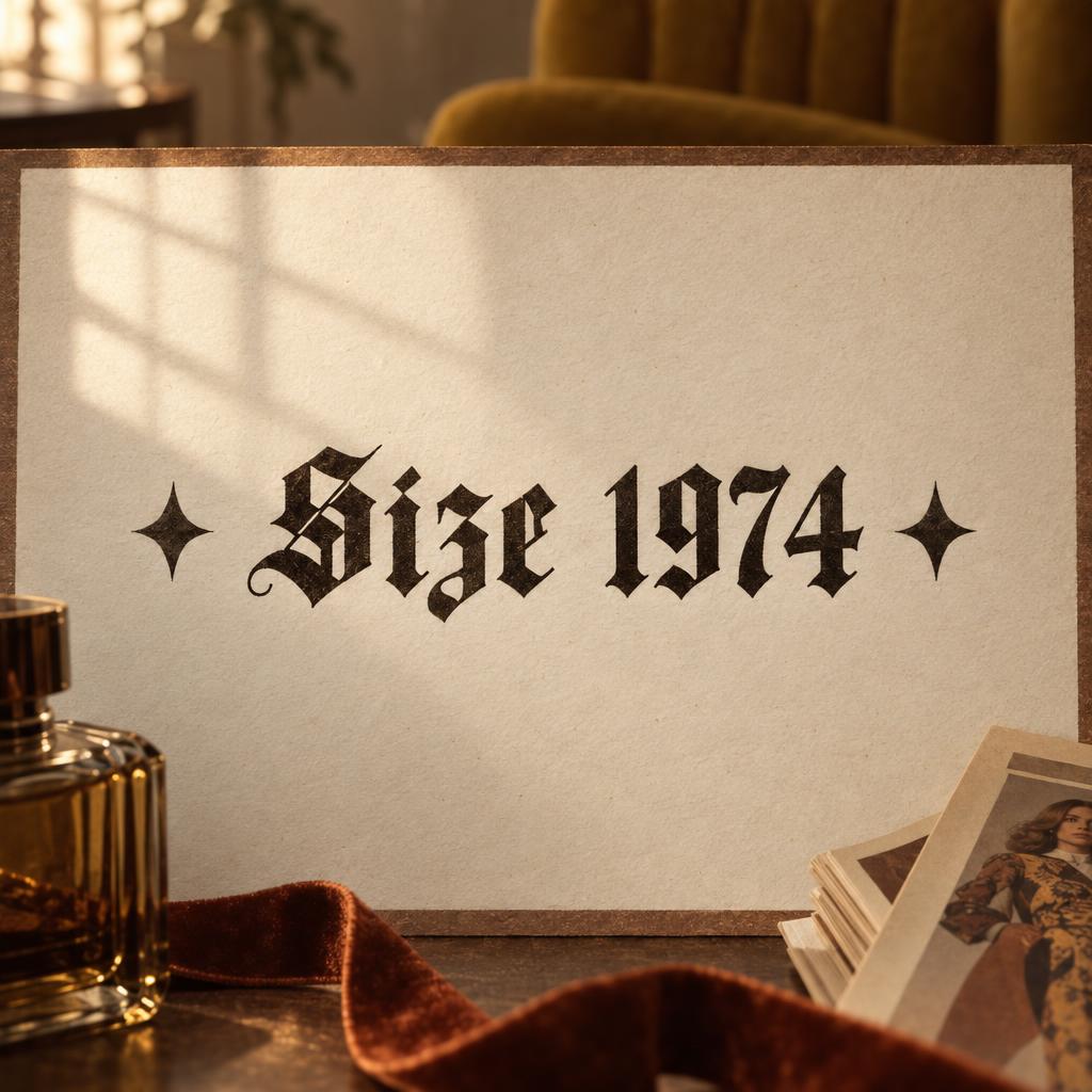 "✦ 𝒮𝒾𝓏ℯ 1974 ✦" —  | AI Text Effect Generator