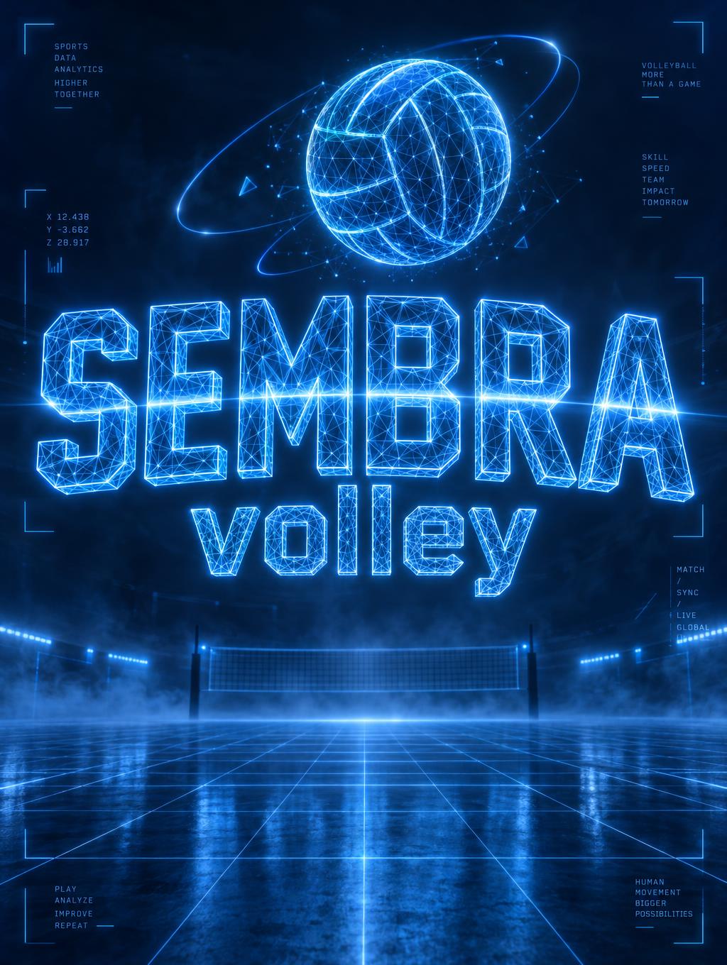 "SEMBRA
volley" — Futuristic | AI Text Effect Generator
