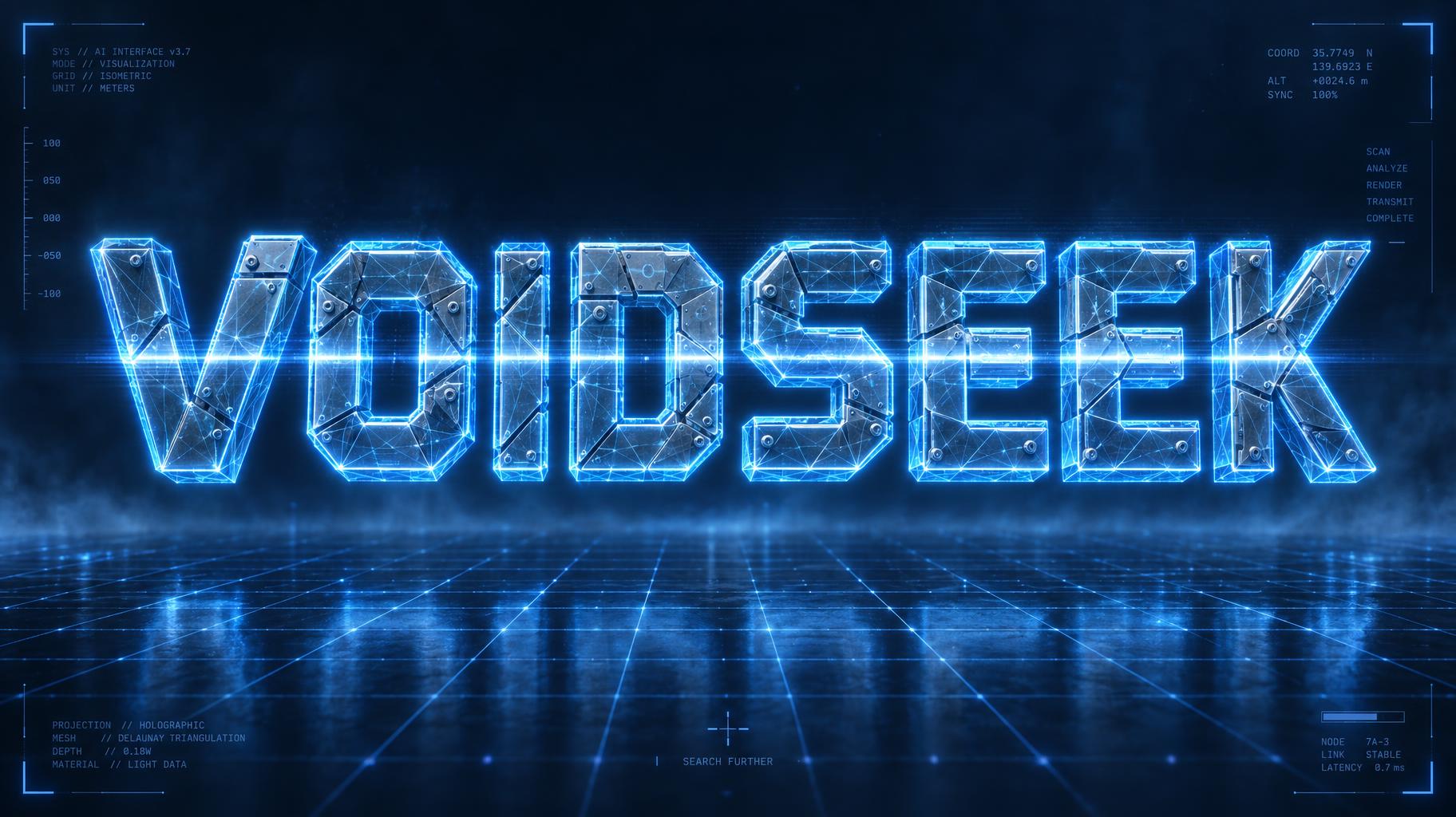 "VOIDSEEK" — Futuristic | AI Text Effect Generator