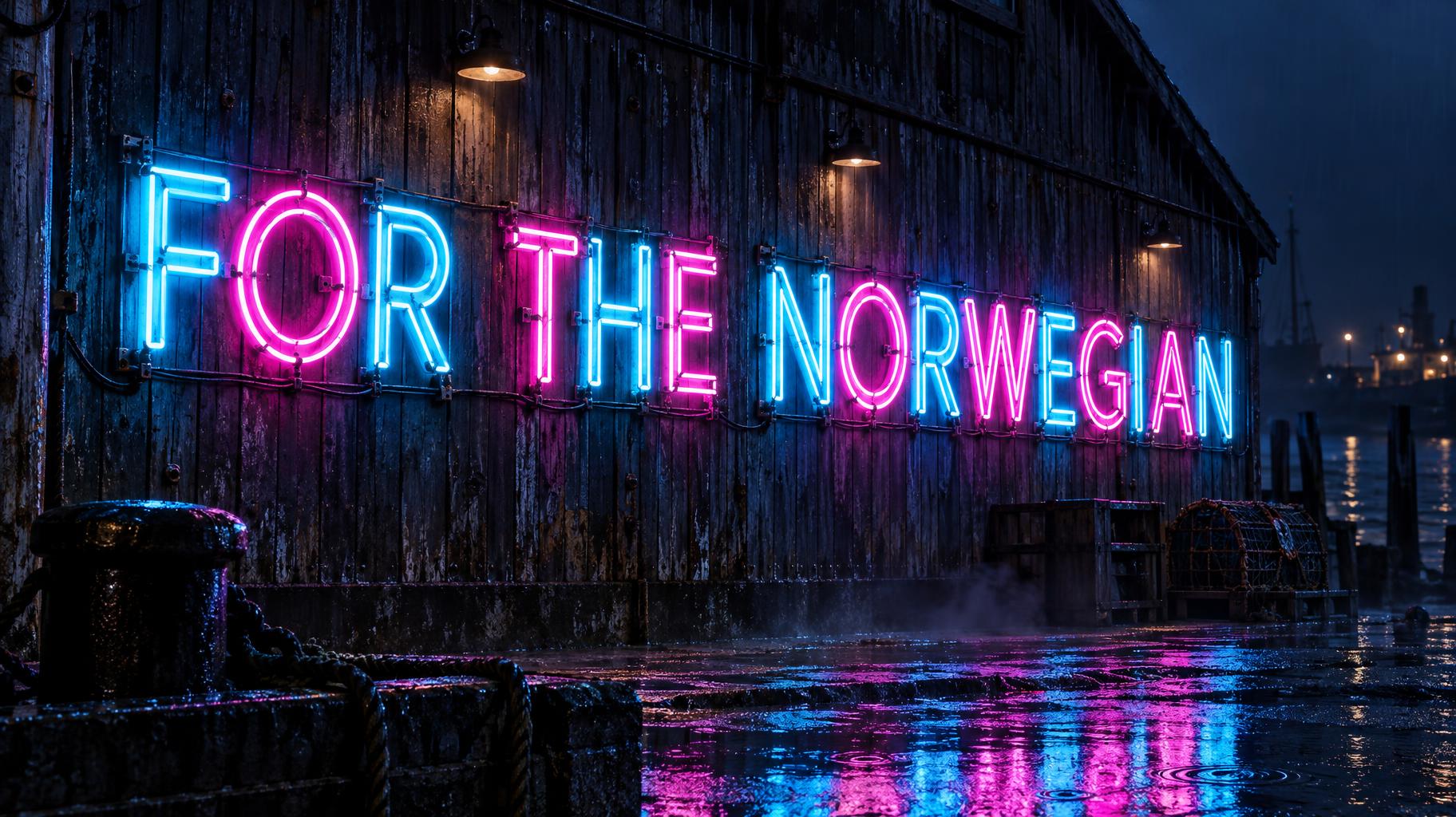 "FOR THE NORWEGIAN " — Neon Glow | AI Text Effect Generator