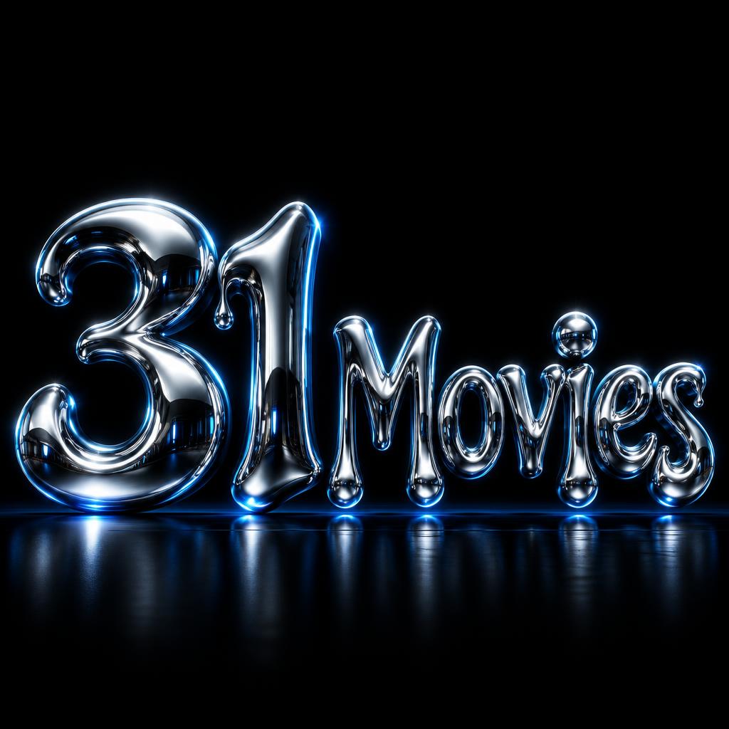 "31 Movies" — Chrome Metal 3d | AI Text Effect Generator