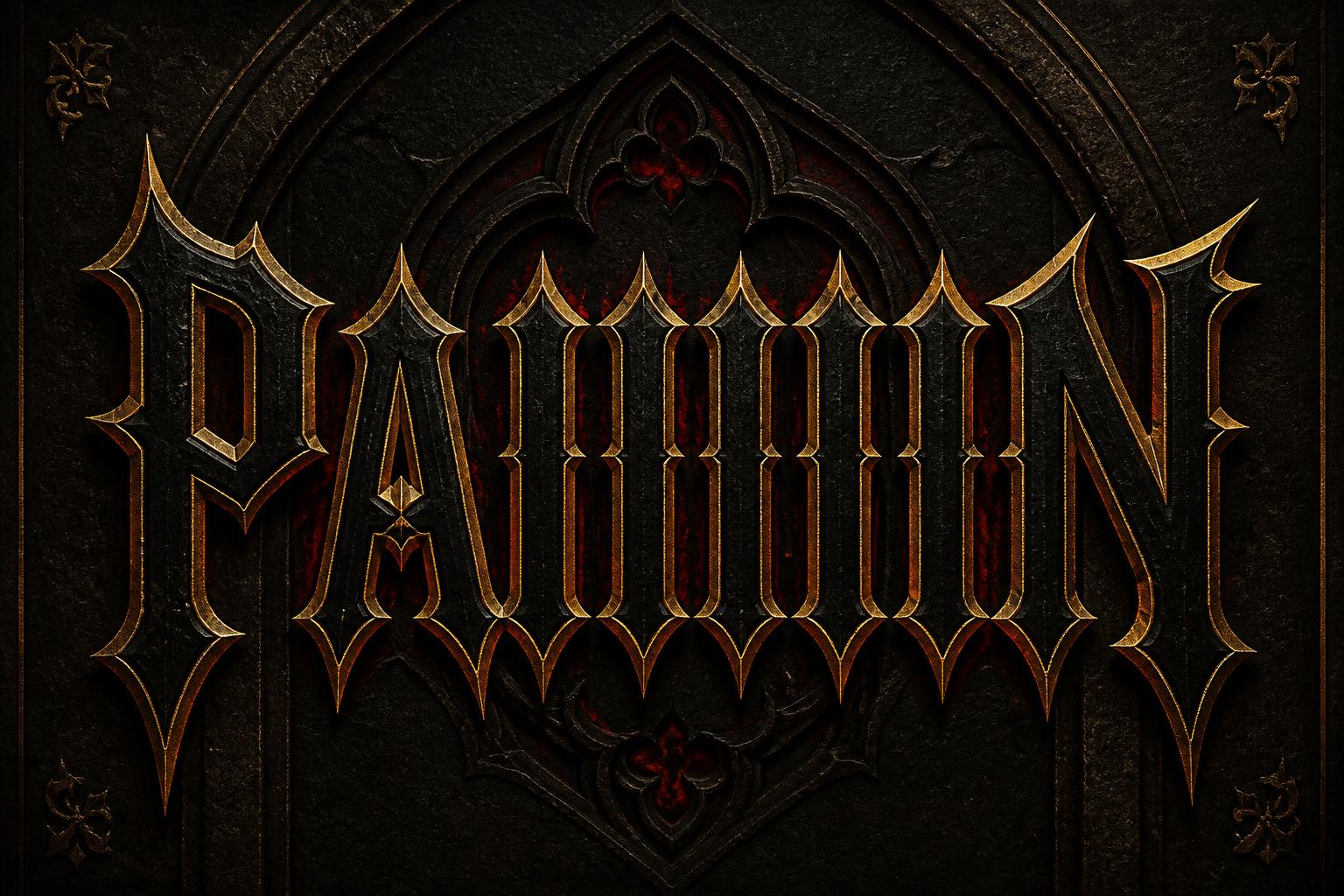 "PAIIIIIN" — Gothic Font text effect
