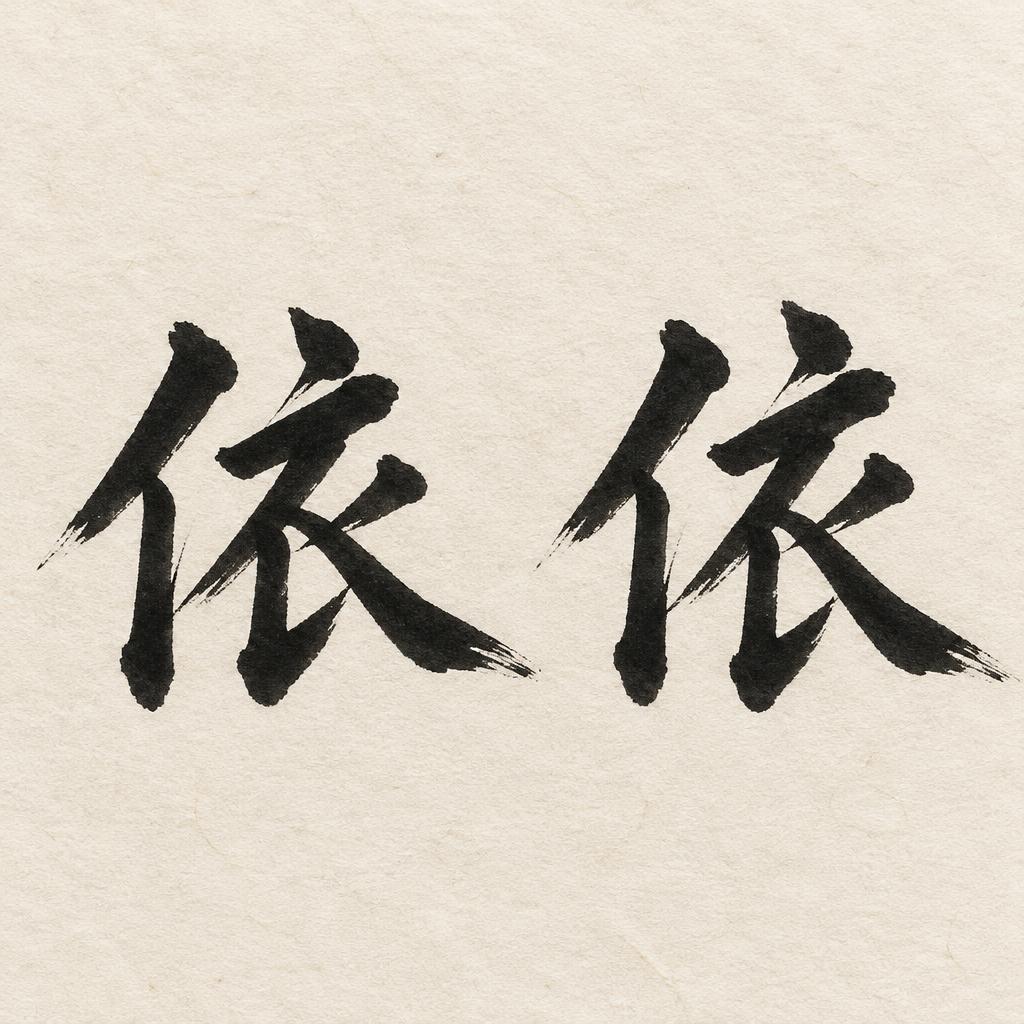 "依依" — Brush Japanese Ink | AI Text Effect Generator