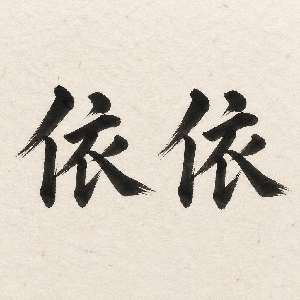"依依" — Brush Japanese Ink | AI Text Effect Generator