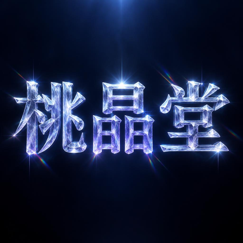 "桃晶堂" — Glass Crystal | AI Text Effect Generator