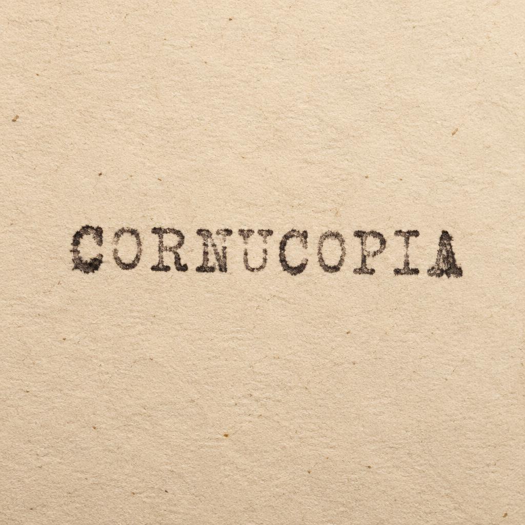 "CORNUCOPIA" — Typewriter text effect