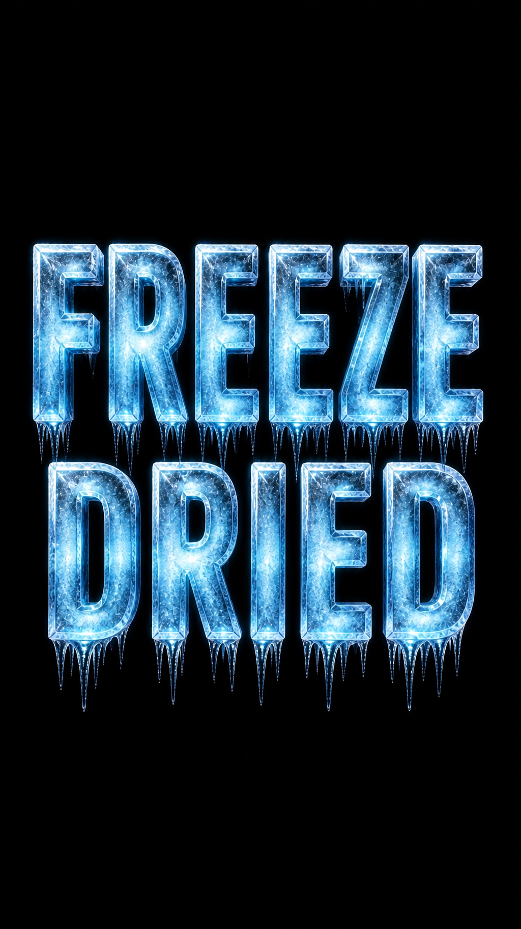 "FREEZE
DRIED" — Glass Frozen | AI Text Effect Generator