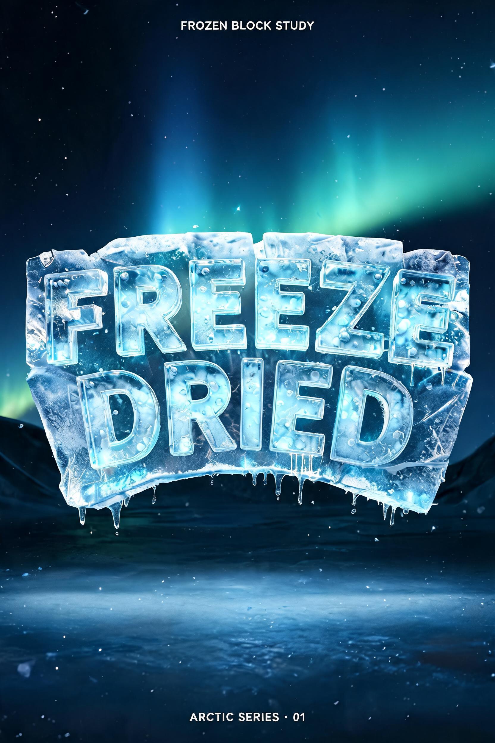 "" — Glass Frozen | AI Text Effect Generator