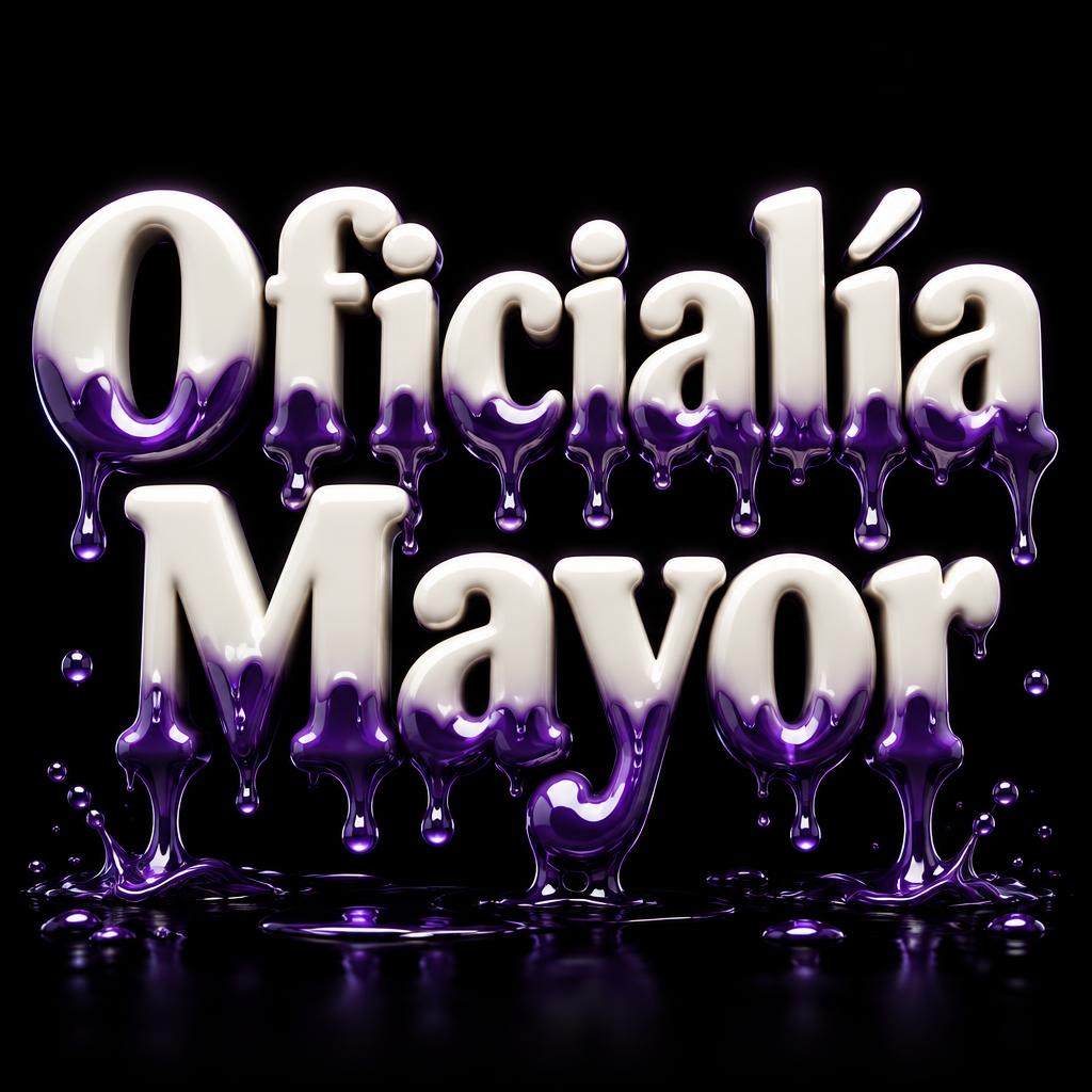 "Oficialía Mayor" — Drip Font Blood | AI Text Effect Generator
