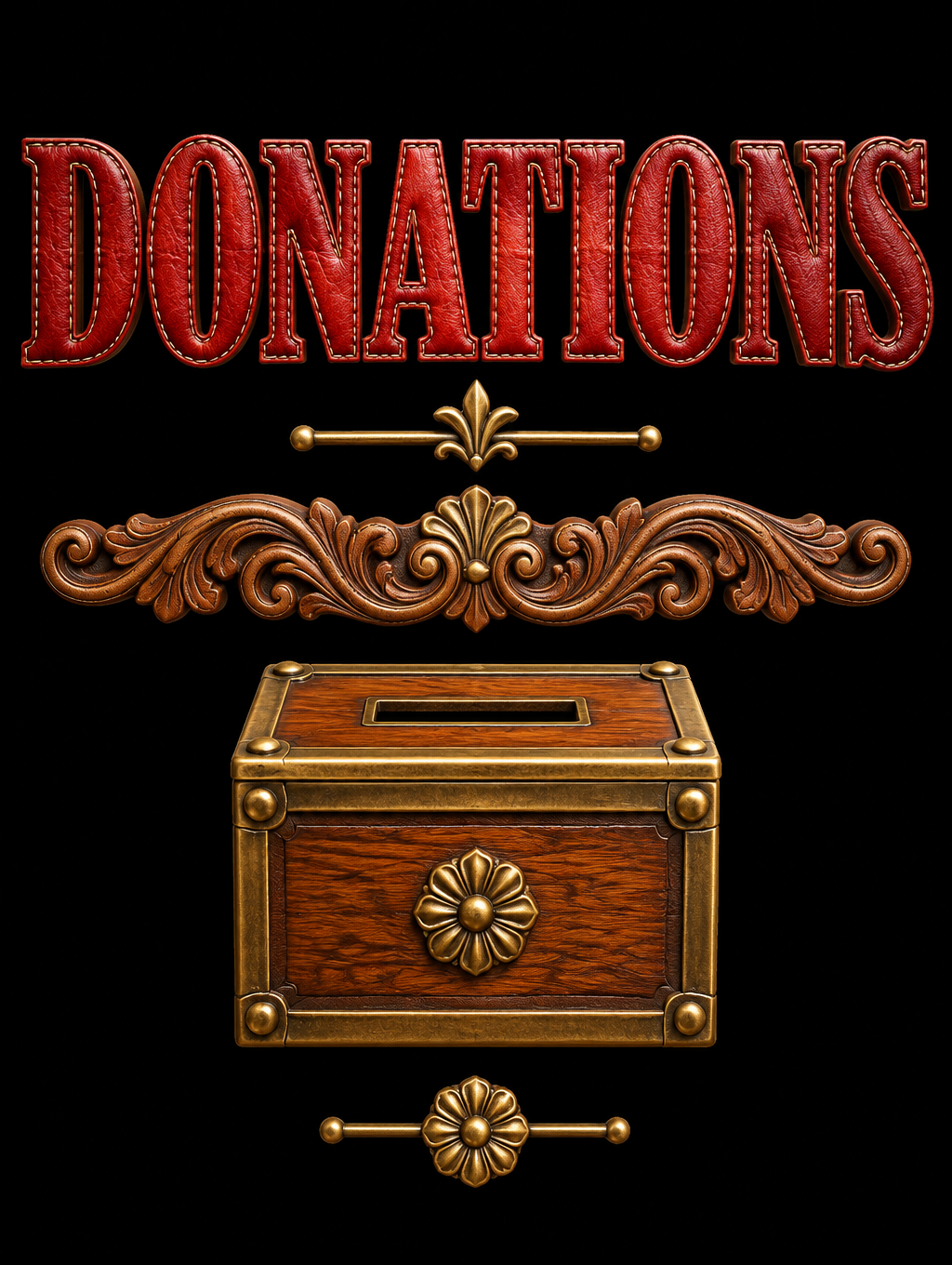 "DONATIONS" — Romantic Him text effect
