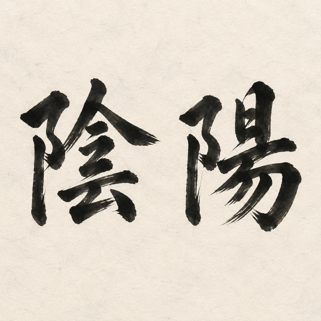 "陰陽" — Brush Japanese Ink | AI Text Effect Generator