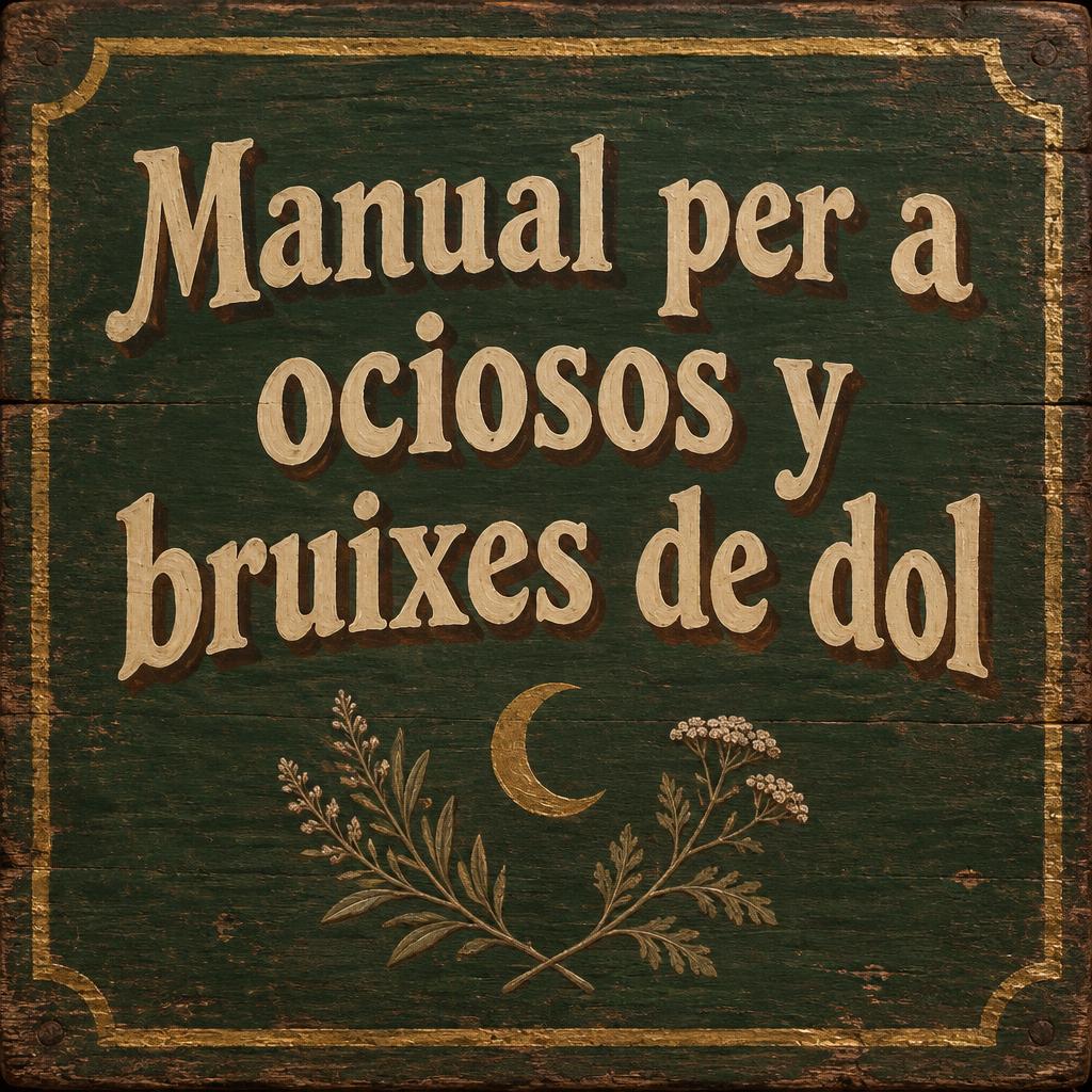 "Manual per a ociosos y bruixes de dol" — Vintage | AI Text Effect Generator