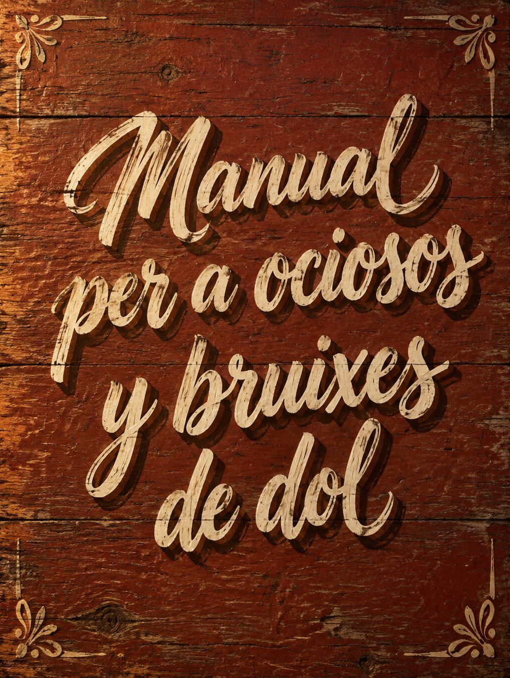 "Manual per a ociosos y bruixes de dol" — Vintage | AI Text Effect Generator