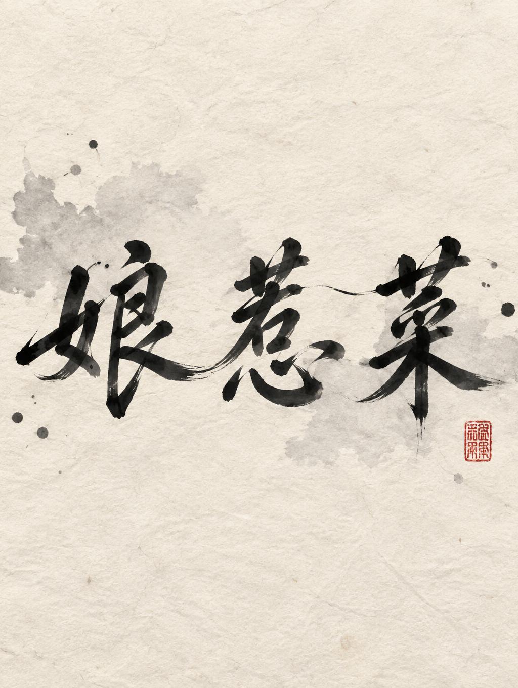 "娘惹菜" — Brush Chinese Ink | AI Text Effect Generator