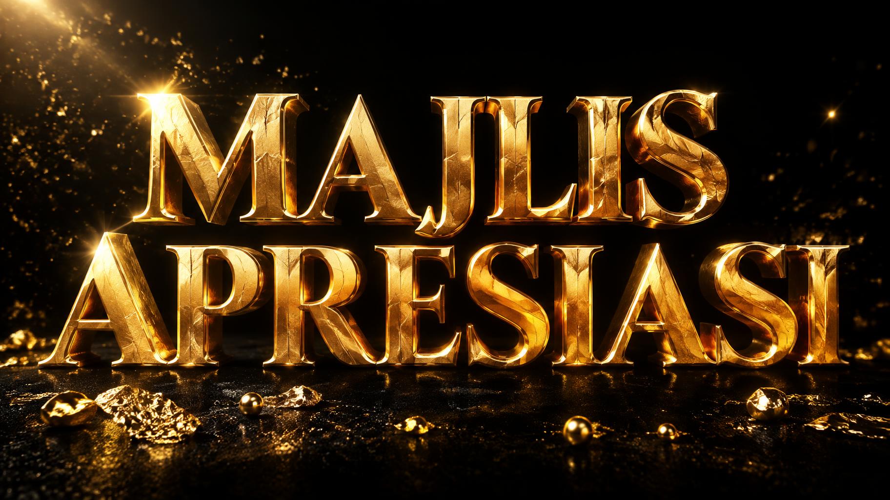 "MAJLIS APRESIASI" — Luxury Gold | AI Text Effect Generator
