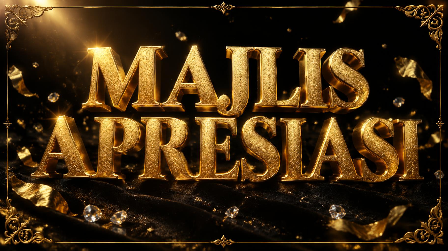 "MAJLIS APRESIASI" — Luxury Gold | AI Text Effect Generator