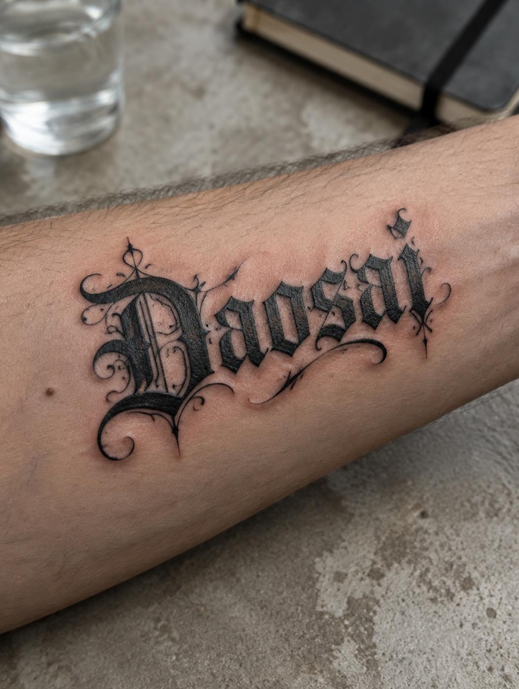 "Daosai" — Tattoo | AI Text Effect Generator