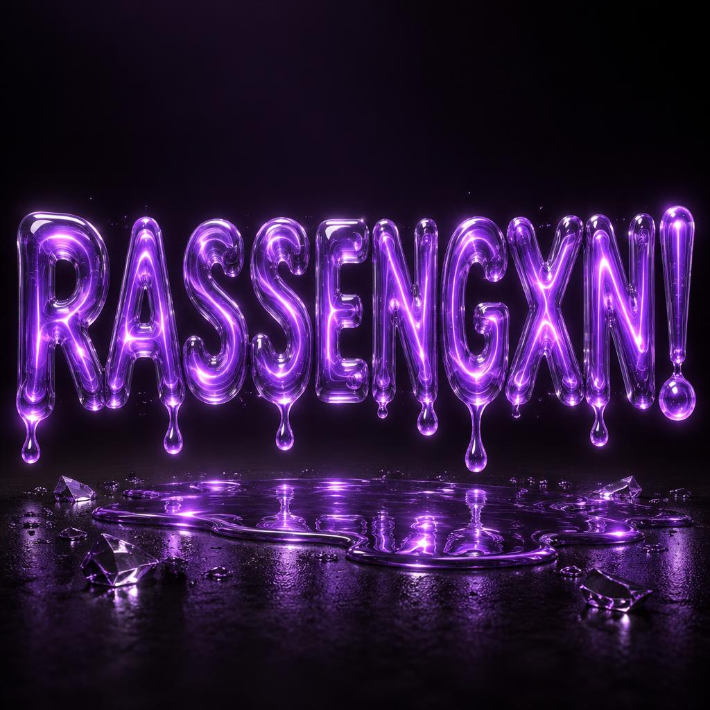 "RASSENGXN!" — Neon Glass Studio text effect