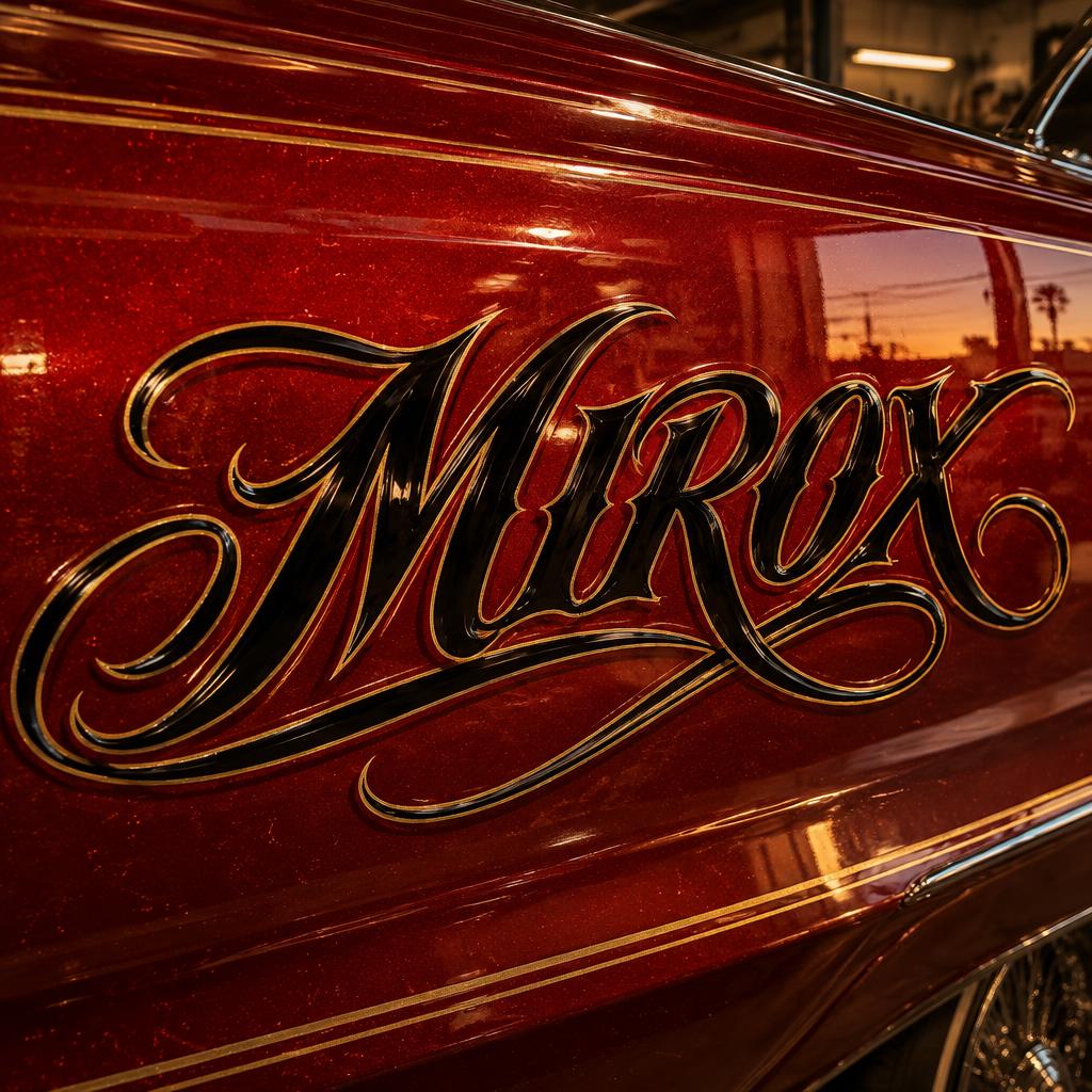 "MIROX" — Chicano | AI Text Effect Generator