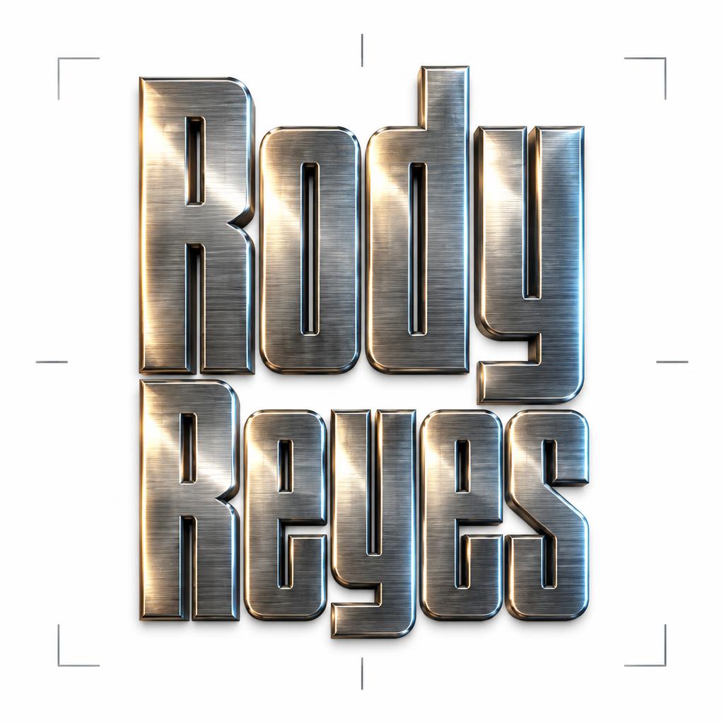 "Rody Reyes" — Metallic | AI Text Effect Generator