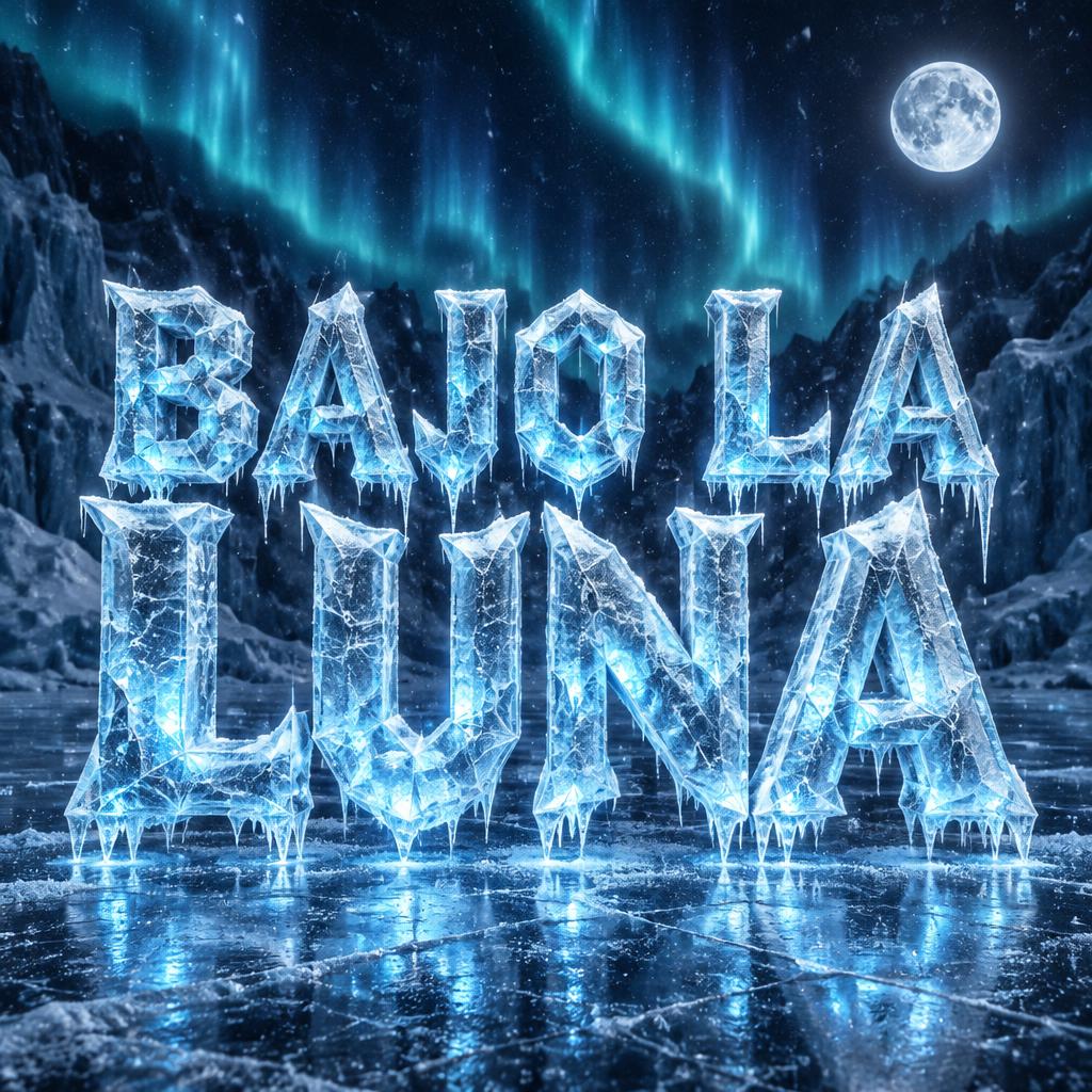 "BAJO LA LUNA" — Glass Frozen | AI Text Effect Generator