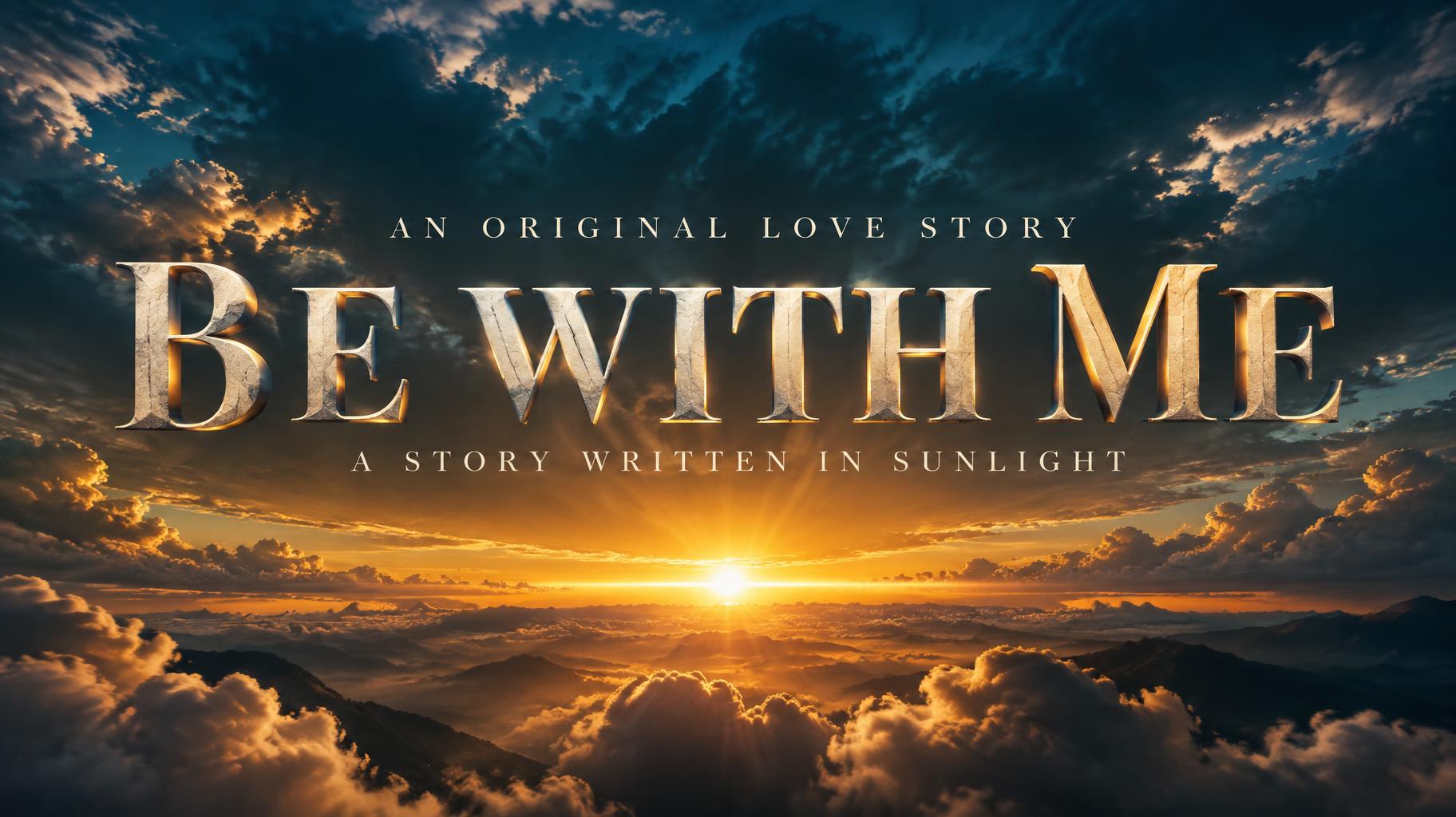 "BE WITH ME
AN ORIGINAL LOVE STORY
A STORY WRITTEN IN SUNLIGHT" — Cinematic Netflix | AI Text Effect Generator