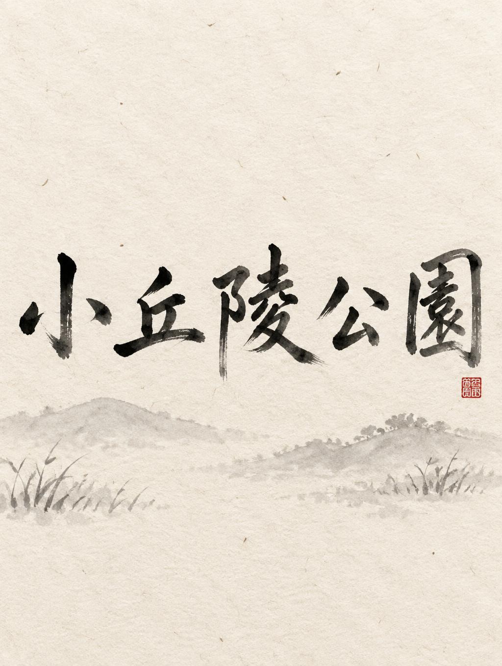 "小丘陵公園" — Brush Japanese Ink | AI Text Effect Generator