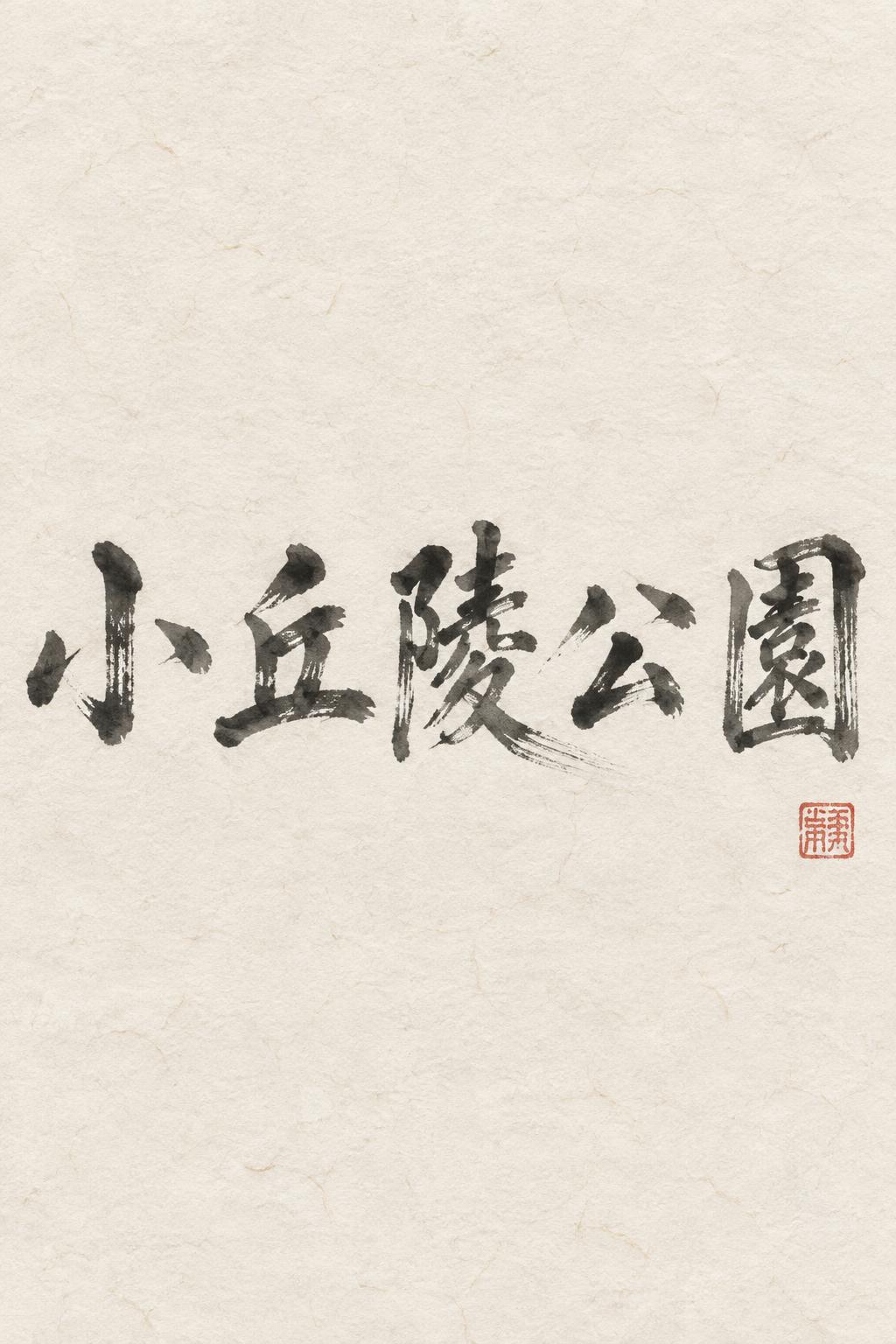 "小丘陵公園" — Brush Japanese Ink | AI Text Effect Generator