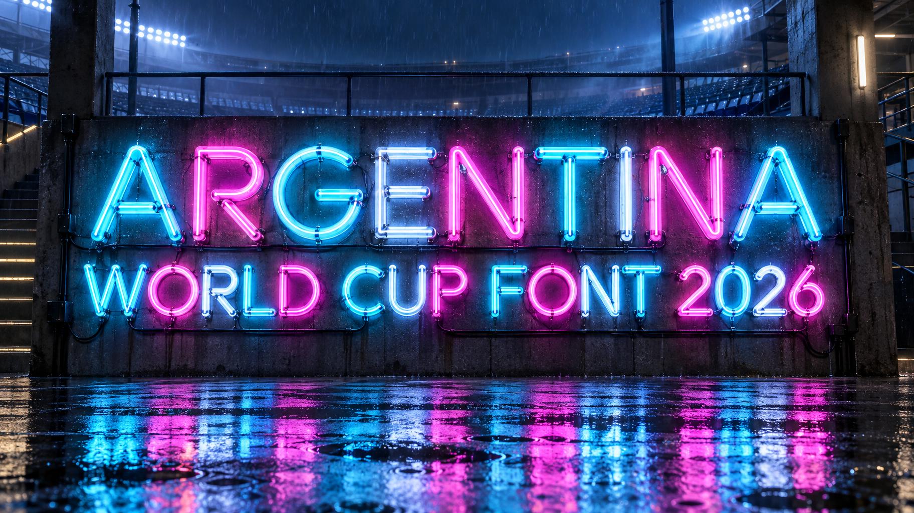 "ARGENTINA WORLD CUP FONT 2026
" — Neon Glow | AI Text Effect Generator