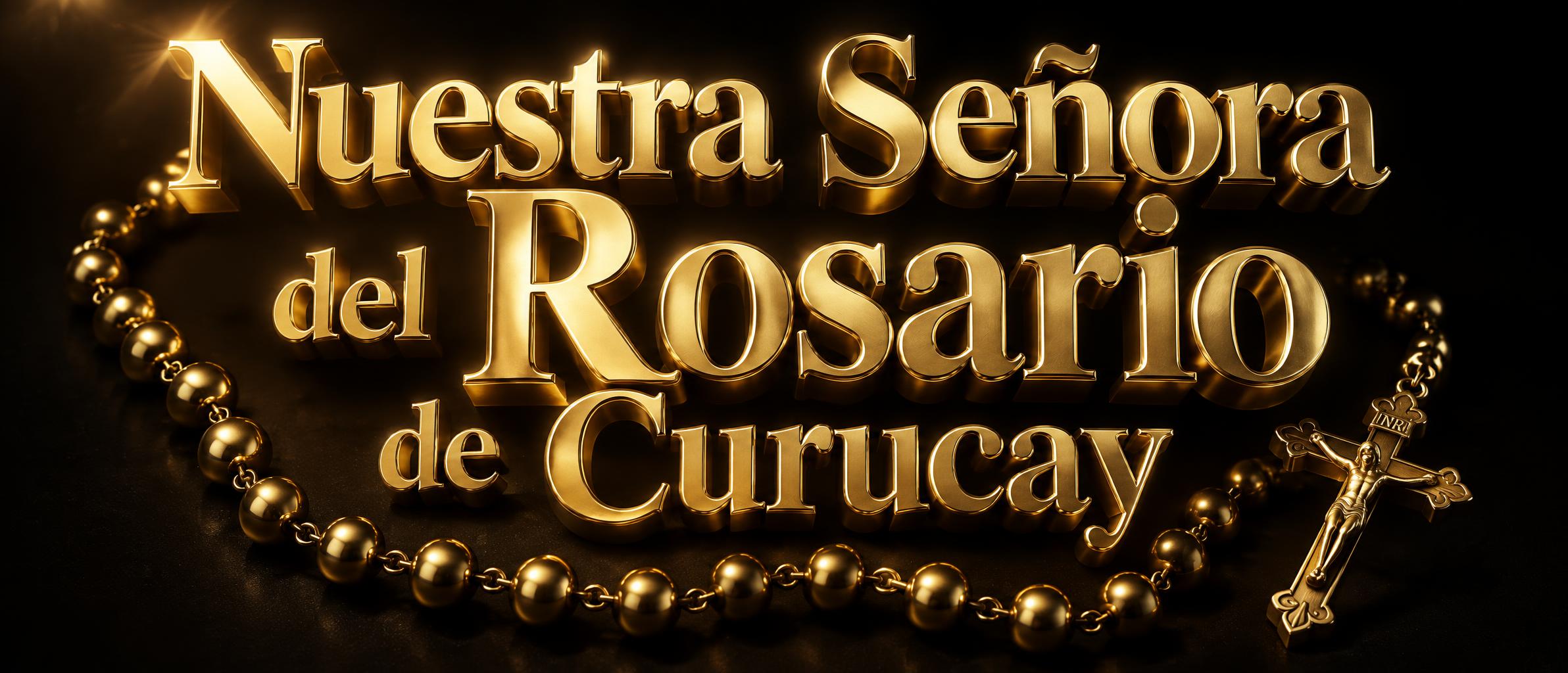 "Nuestra Señora del Rosario de Curucay" — 3d Bold Gold | AI Text Effect Generator